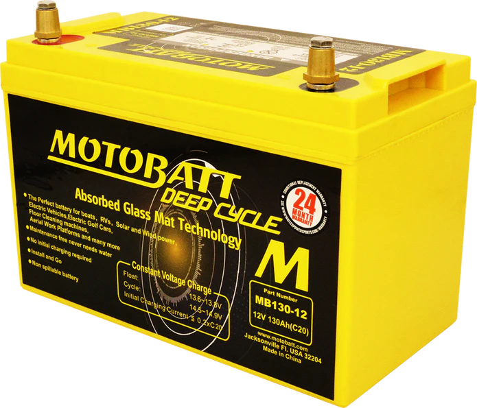 Motobatt MB130-12 Motobatt 12V AGM Deep Cycle Battery