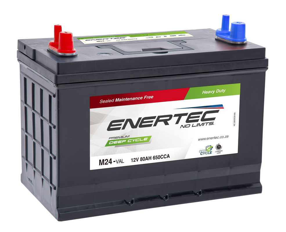 M24-MF 12V 80Ah Enertec Lead Calcium Marine & Leisure Battery 12v80